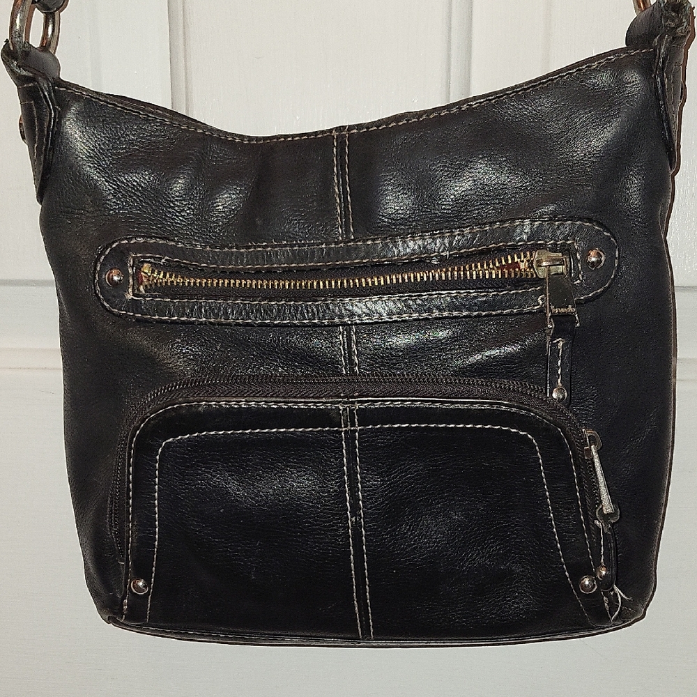 Black Leather Shoulder Bag